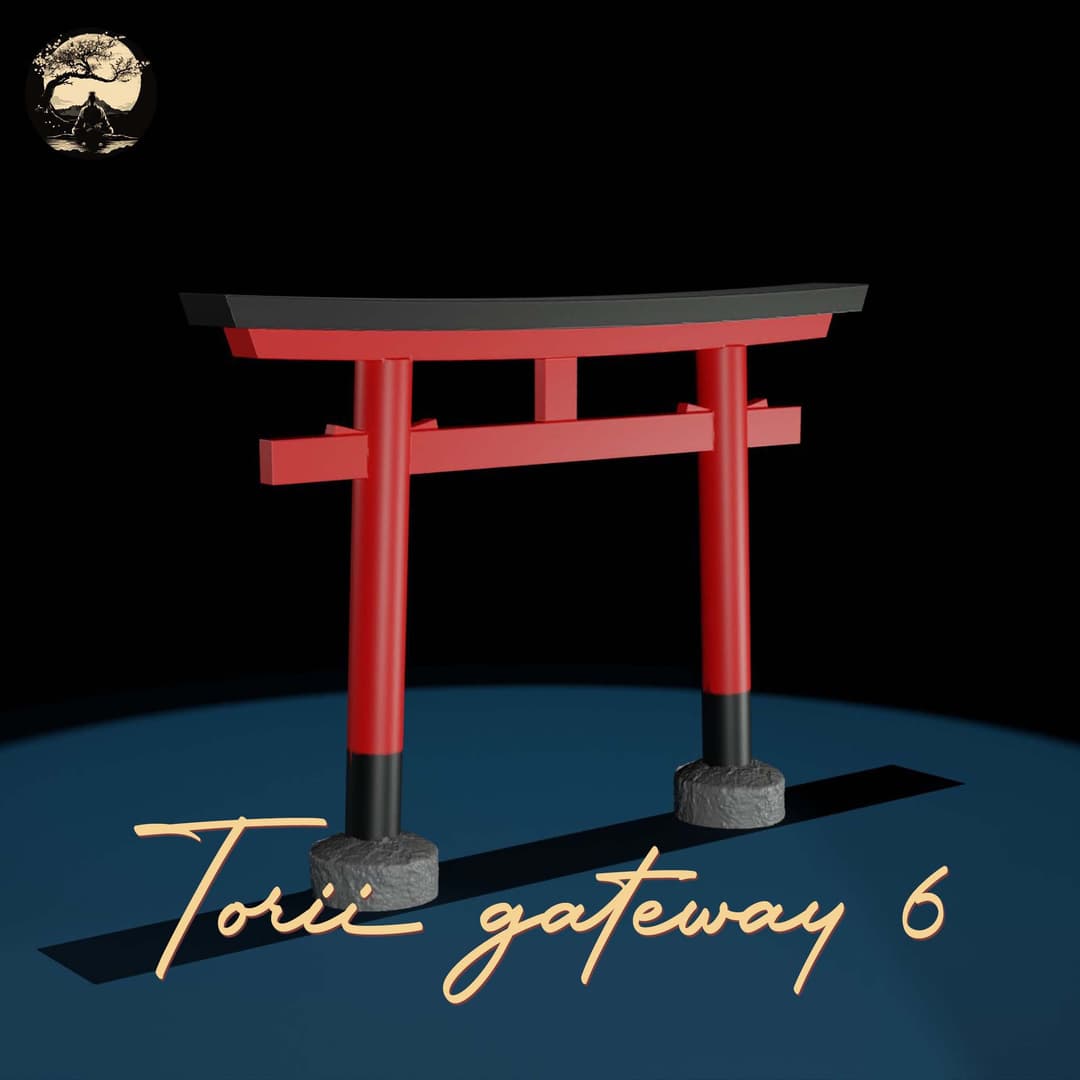 3D Printable Japanese Torii 6 3D Printable Terrain 0 Silent Ronin Studios