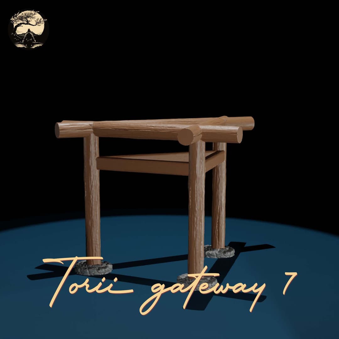 3D Printable Japanese Torii 7 3D Printable Terrain 0 Silent Ronin Studios