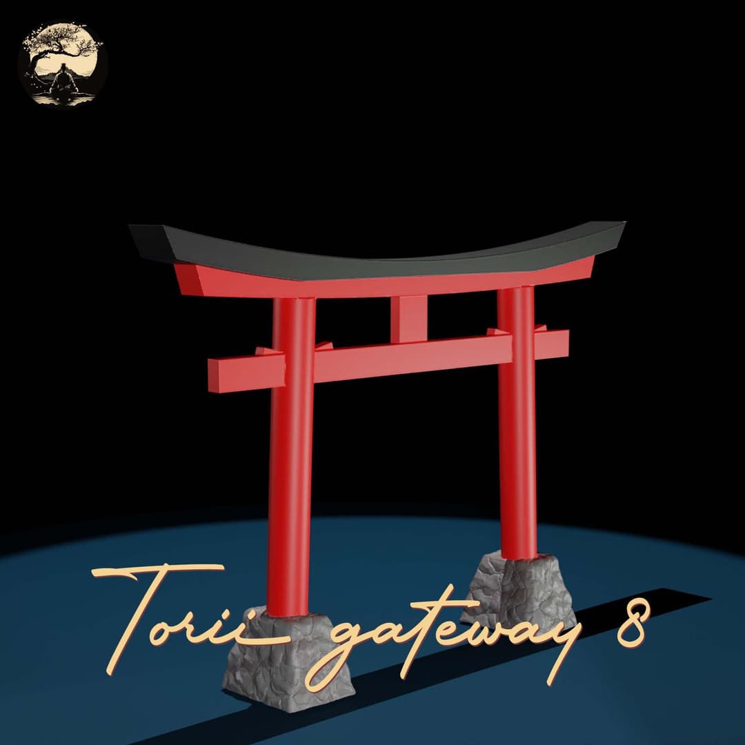 3D Printable Japanese Torii 8 3D Printable Terrain 0 Silent Ronin Studios