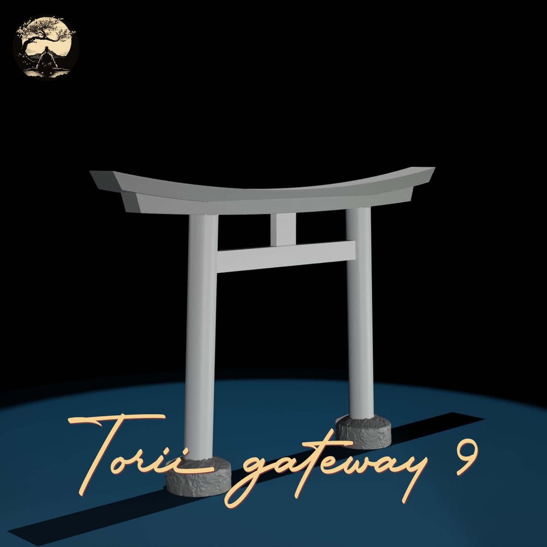 3D Printable Japanese Torii 9 3D Printable Terrain 0 Silent Ronin Studios