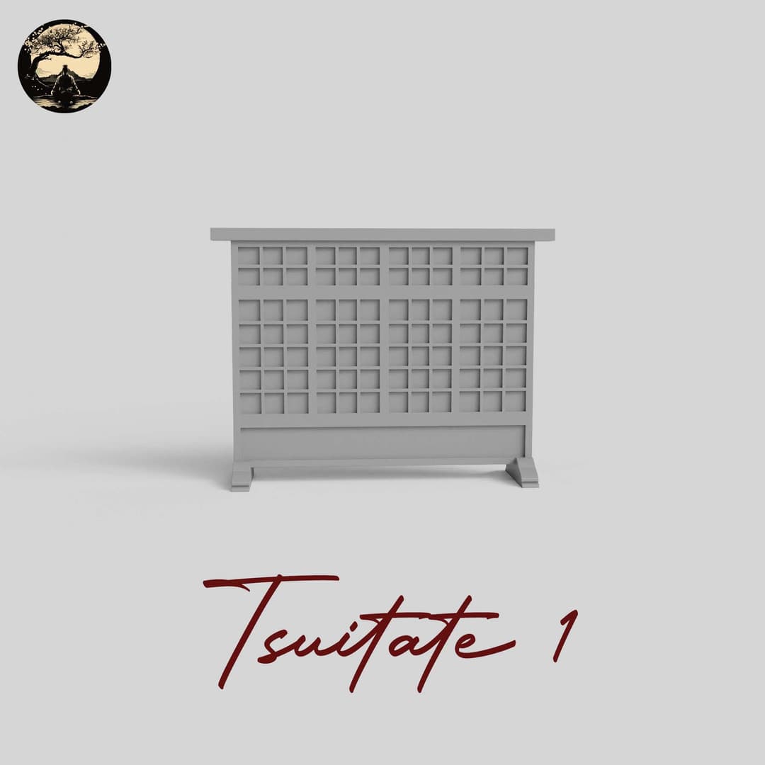 3D Printable Japanese Tsuitate 1 3D Printable Terrain 4 Silent Ronin Studios