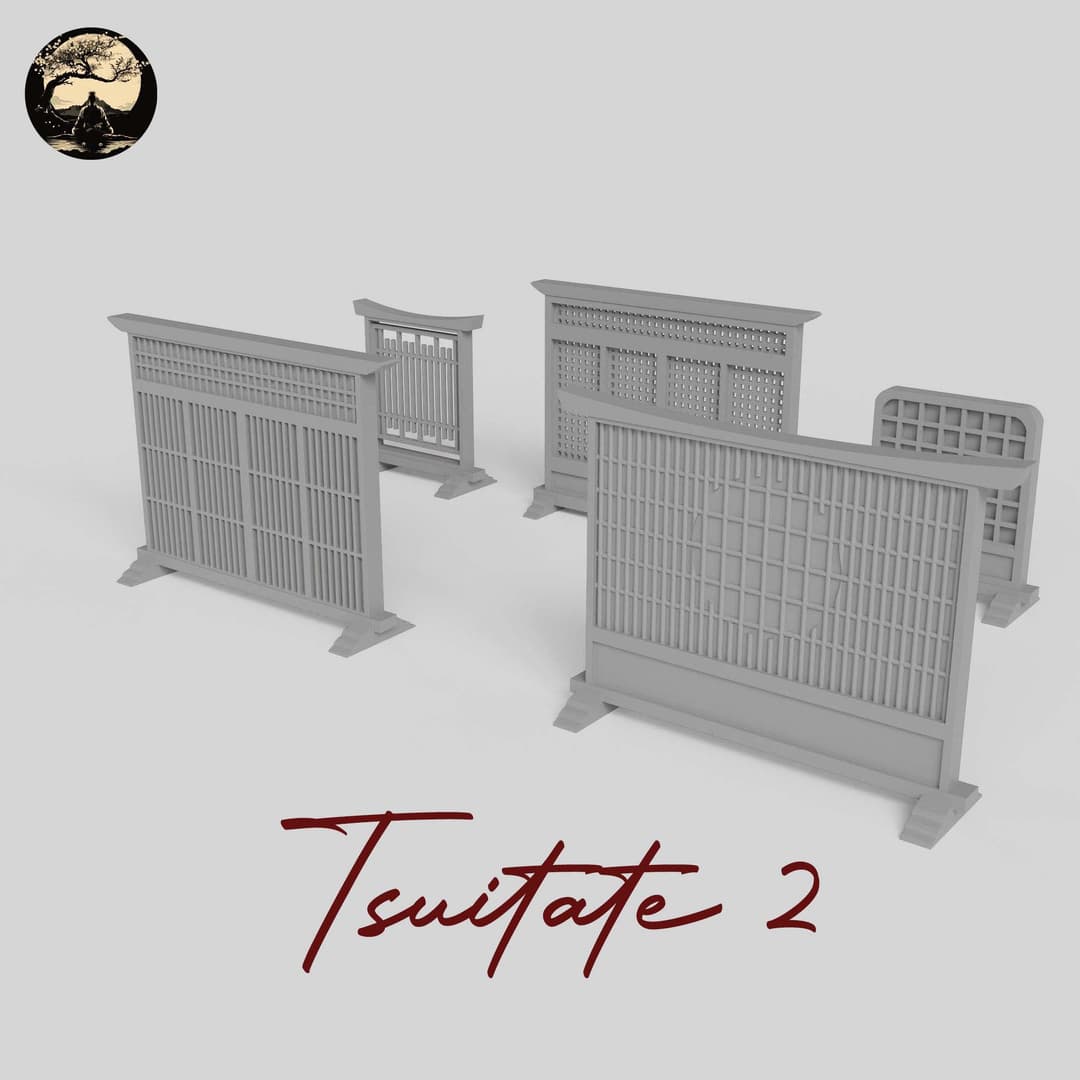 3D Printable Japanese Tsuitate 2 3D Printable Terrain 0 Silent Ronin Studios