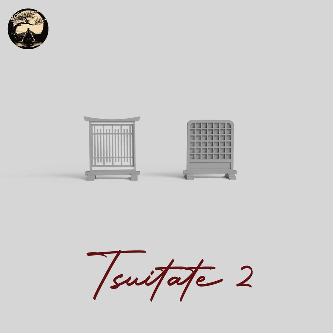 3D Printable Japanese Tsuitate 2 3D Printable Terrain 1 Silent Ronin Studios