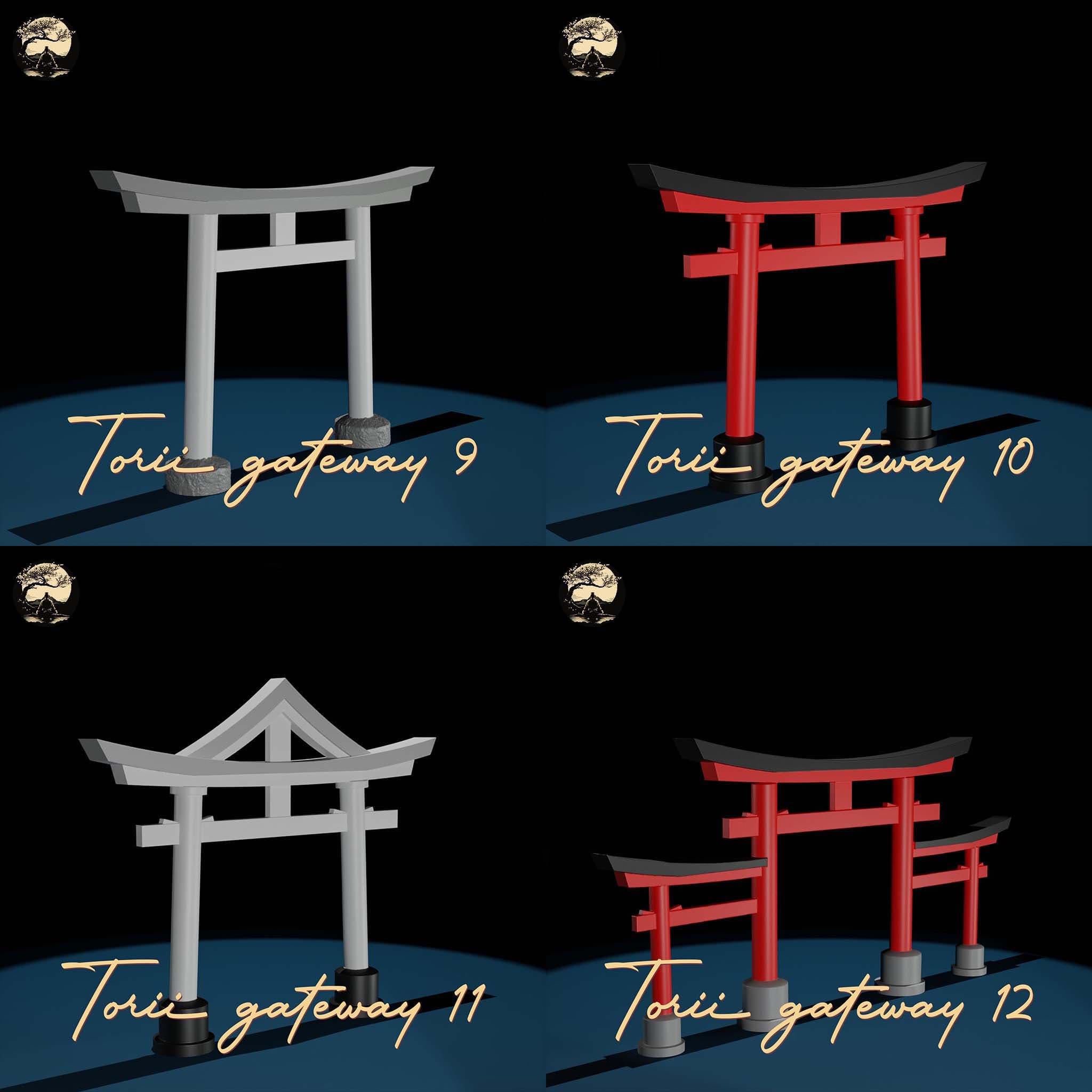 3D Printable Japanese  TORII PACKS 3