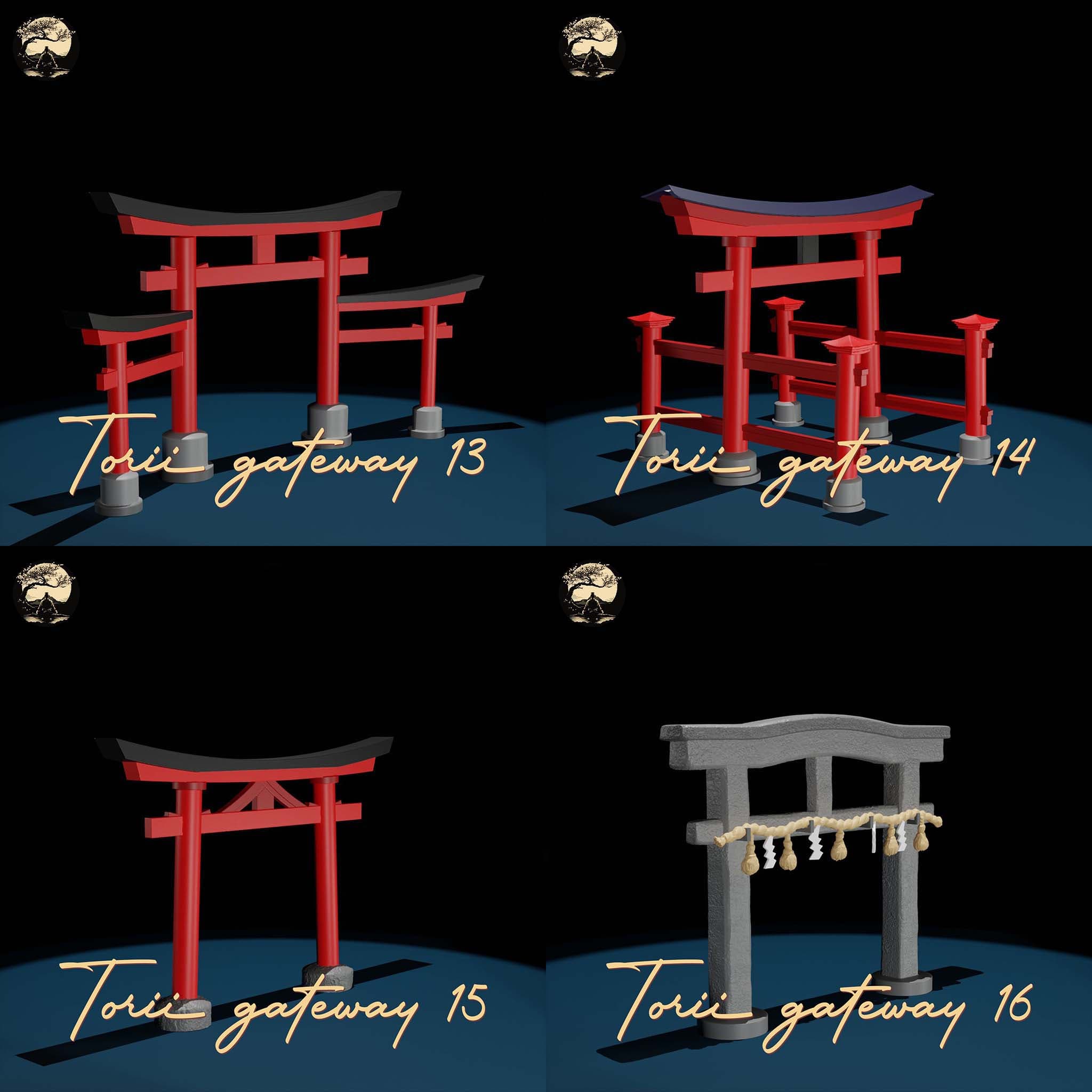 3D Printable Japanese  TORII PACKS 4